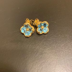 14k London Blue Topaz Earrings